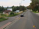 Dopravn nehoda osobnho auta s motorkem se stala v kiovatce ulic...