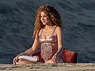 Shakira na plá�i v Los Cabos (20. srpna 2025)