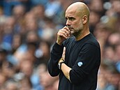 Zamylený Pep Guardiola na lavice Manchesteru City