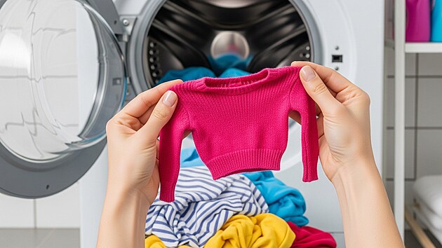 Tento svetr se srazil o mnoho velikost�.