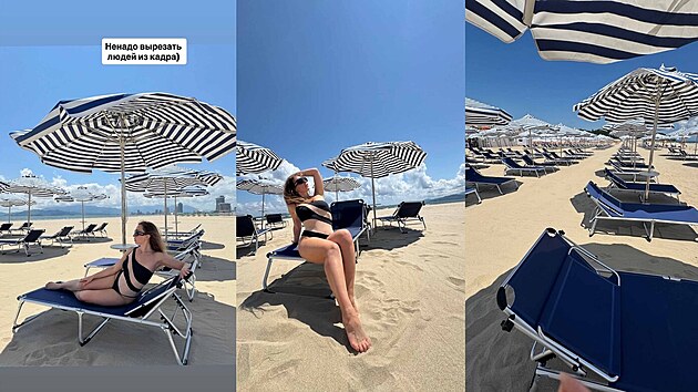 Rusk� turistka Daria Zubkovov� uk�zala fotky z pr�zdn�ho severokorejsk�ho turistick�ho komplexu Wonsan Kalma. (1. �ervence 2025)