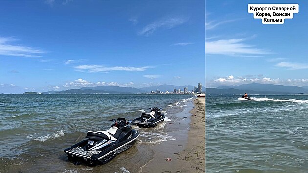 Rusk� turistka Daria Zubkovov� uk�zala fotky z pr�zdn�ho severokorejsk�ho turistick�ho komplexu Wonsan Kalma. (1. �ervence 2025)