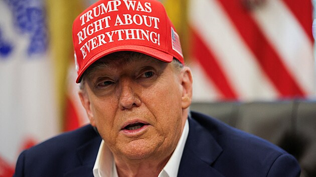 Americký prezident Donald Trump p�i svém �zásadním projevu� v Bílém dom� (22....