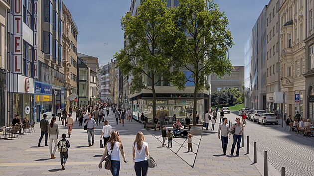 Vizualizace budouc� podoby ulice �esk� a Vesel�. (2025)