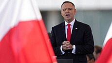 Polský prezident Karol Nawrocki bhem své inaugurace (6. srpna 2025)