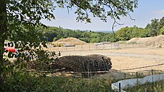 Geologický pr�zkum na míst� budoucí dálnice D3 v úseku Kamenná vrata.