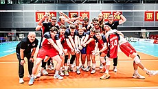 �e�tí volejbalisté slaví vít�zství nad Bulharskem na mistrovství sv�ta...