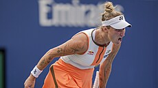 Markéta Vondrou�ová mocn� slaví. Ve t�etím kole US Open si poradila s hv�zdnou...