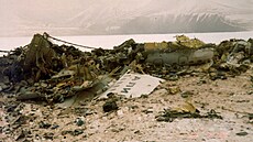 Trosky ruského dopravního letadla TU-154 leí na míst, kde se 29. srpna 1996...