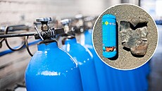 Výbuná sms. Ukázka lahví, které explodují v kotli