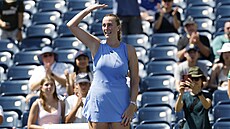 Petra Kvitová se louí s fanouky po svém posledním zápase kariéry na US Open.