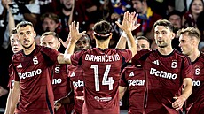 Spar�an�tí hrá�i slaví gól proti Rize.