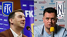 Milan Kratina (vlevo) vlastní fotbalové Teplice, P�emysl Kubá� sousední Viagem...