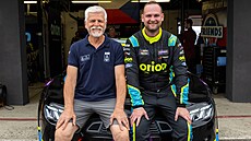 �eský prezident Petr Pavel a Martin Doubek, pilot série EuroNASCAR.