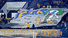 Teplice, 23.8. 2025, FK Teplice - Jablonec, první fotbalová liga. Choreo Teplic.