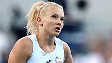 Kate�ina Siniaková v prvním kole dvouhry na US Open.