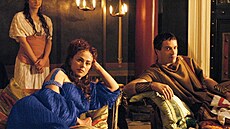 Polly Walkerová (Atia) a James Purefoy (Markus Antonius) v seriálu �ím.