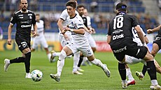 Slovácký útoník Daniel Barát v utkání proti Jablonci