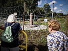 Turisté na polsko-ruské hranici u m�sta Zerdziny (7. zá�í 2023)