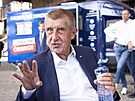 Andrej Babi (ANO) v Ostrav na zahjen oficiln kampan pro jnov volby do...