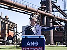 Andrej Babi (ANO) v Ostrav na zahjen oficiln kampan pro jnov volby do...