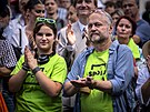 Koalice SPOLU podala pedvolebn mtink v Praze na nmst Mru, zastnil se...