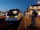 Z Budjovic poprv odjel nejrychlej vlak