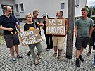 Protesty na mtinku Andreje Babie v Kunicch pod Ondejnkem na...