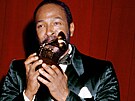 Soulový zp�vák Marvin Gaye na udílení cen Grammy v roce 1983. Ocen�ní dostal za...