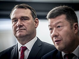 Hnutí SPD p�edstavilo volební program pro �íjnové sn�movní volby. Na tiskové...