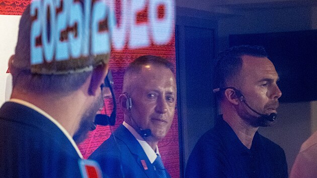 V opravené restauraci Hattrick v enteria aren� se poprvé konala tisková konference Dynama Pardubice p�ed startem nové sezony. (8. zá�í 2025)