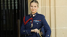 panlská korunní princezna Leonor pi zahájení poslední fáze jejího výcviku v...