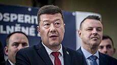 Hnutí SPD pedstavilo volební program pro íjnové snmovní volby. Na tiskové...