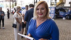 Alena Schillerová (ANO) v Ostrav� na zahájení oficiální kampan� pro �íjnové...