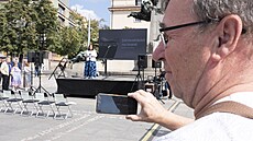 Protest zdravotnických a léka�ských odbor� v Praze s názvem Zdravotnictví na...