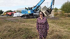 Starostka Ji�íkova Barbora �i�ková. Likvidace nelegální skládky v T�chanov� u...