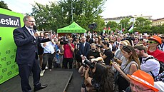 P�edvolební mítink SPOLU na nám�stí Míru v Praze. (3. zá�í 2025)