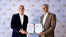 Tisková konference skupiny CSG ve spolupráci s eským olympijským týmem u...