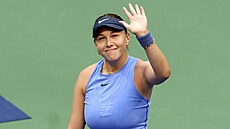 Americká tenistka Amanda Anisimovová slaví postup do semifinále US Open.