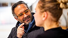 Maurizio Margaglio p�i tréninku s Natálií Taschlerovou.