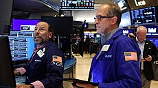 Obchodníci na newyorské burze NYSE (26. srpna 2025)