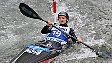 eská kajakáka Kateina Beková na závodech ve Slovinsku.