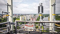 Výhledy od BTS operátora O2 na telekomunikaní vi v Pardubicích