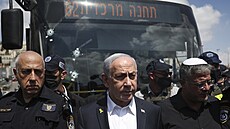 Na místo incidentu dorazil premiér Izraele Benjamin Netanjahu. (8. zá�í 2025)