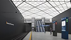 Vizualizace nádraí na ruzyském letiti (8. záí 2025)