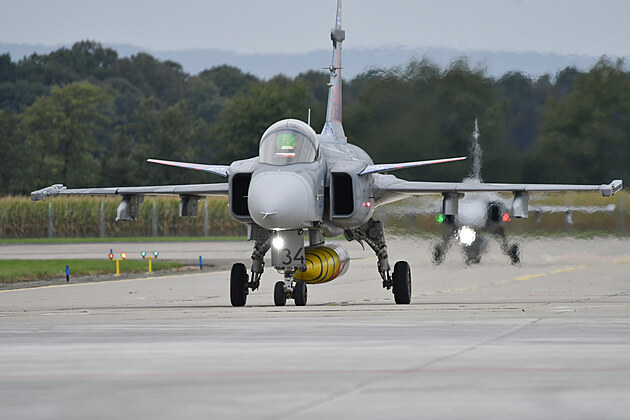 Letouny JAS-39 Gripen eských vzduných sil na Dnech NATO v Ostrav