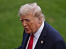 Prezident Donald Trump hovo�í s noviná�i u Bílého domu. (11. zá�í 2025)