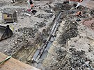 Archeologov pod nmstm v Tinov na Brnnsku objevili devn potrub...