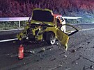 Non nehoda na dlnici D6 u Bezov si vydala ivot jednoho z idi.