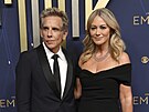 Ben Stiller a jeho man�elka Christine Taylorová na cenách Emmy v Los Angeles...